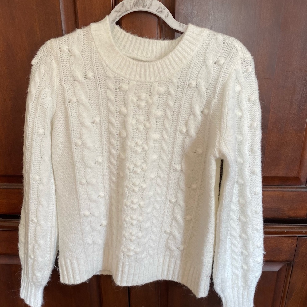 Cozy Winter white sweater.  Worn once.